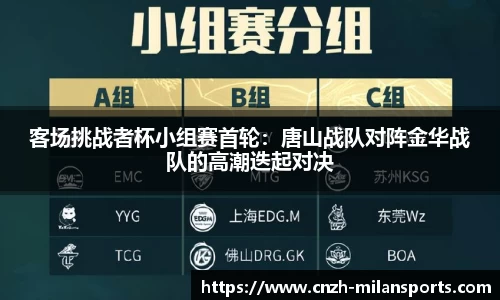 客场挑战者杯小组赛首轮：唐山战队对阵金华战队的高潮迭起对决